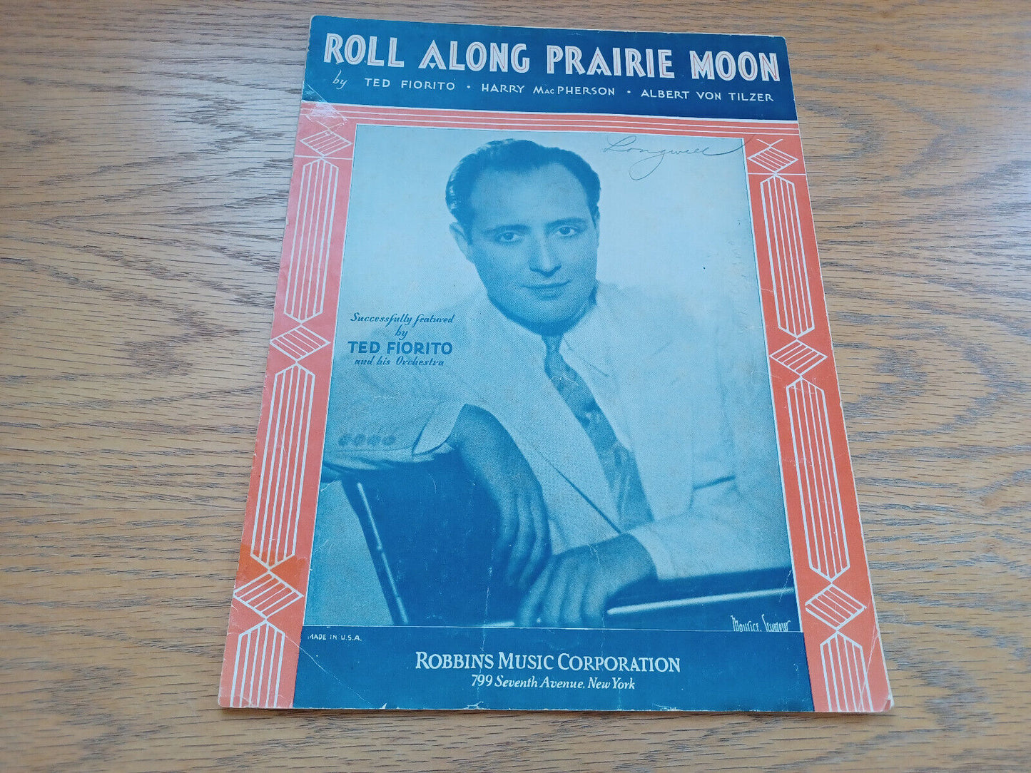 Roll Along Prairie Moon Ted Fiorito Harry Macpherson Albert Von Tilzer 1935 Robb