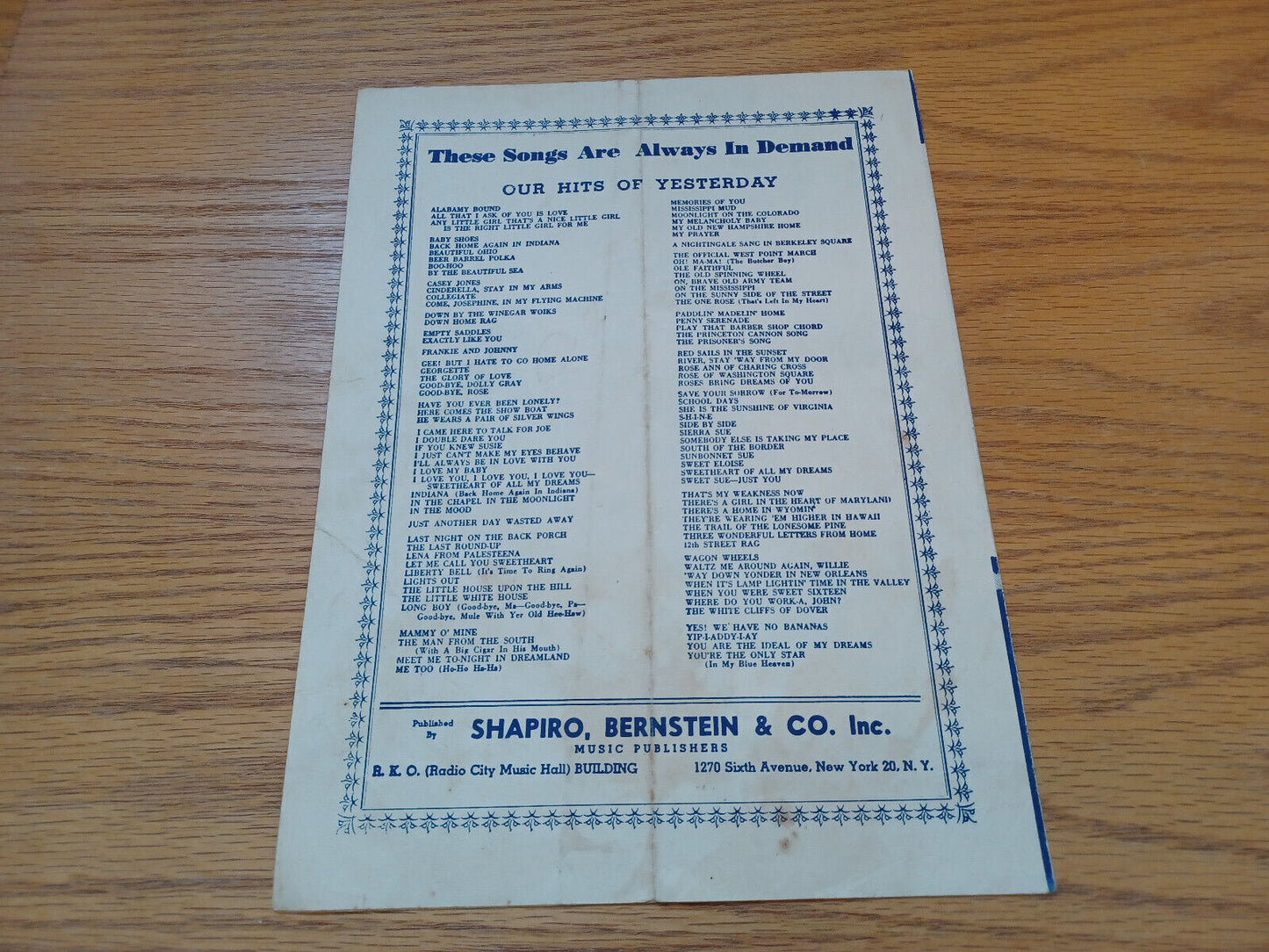 A Tree In The Meadow Billy Reid 1947 Campbell Connelly B