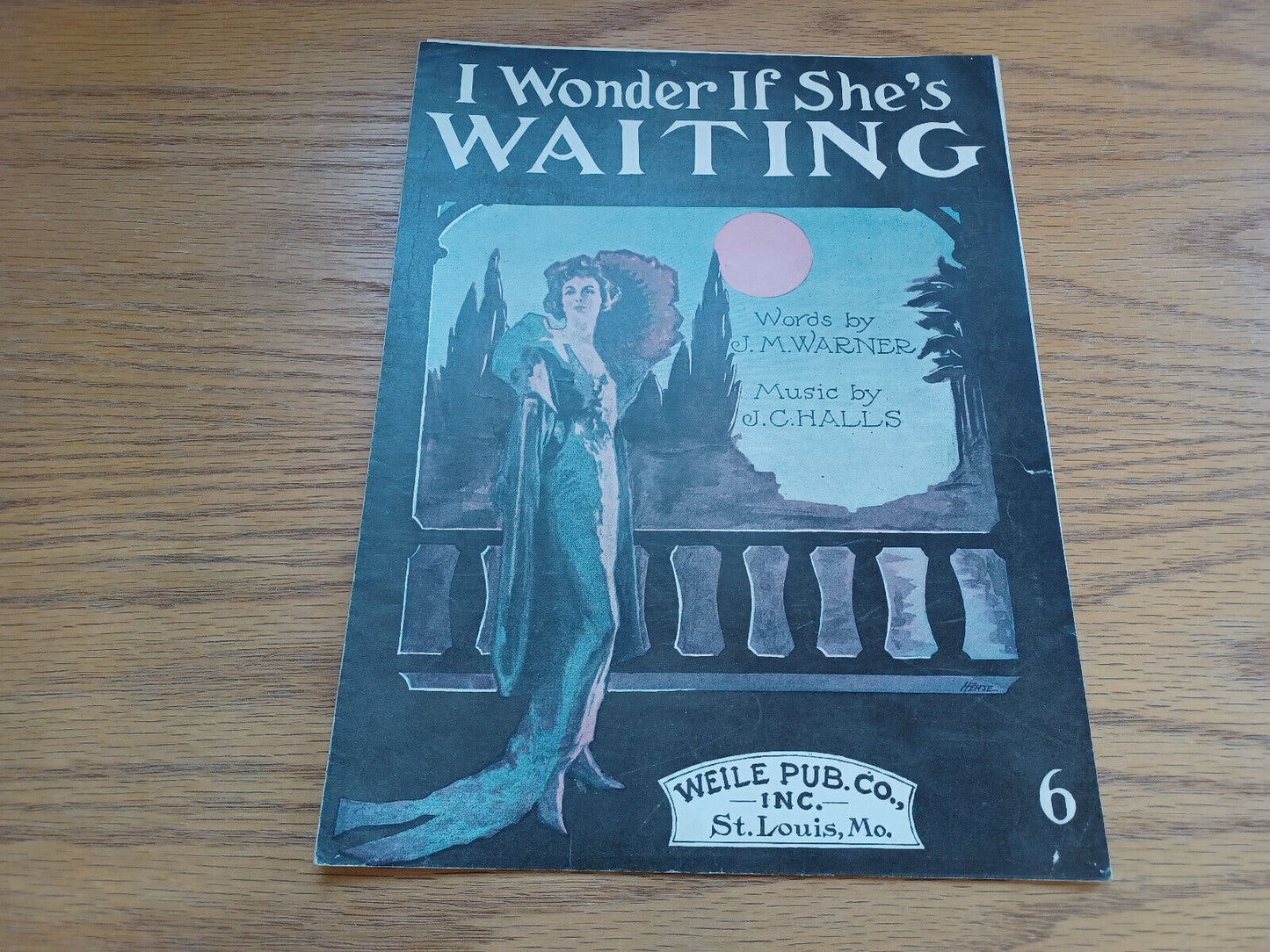 I Wonder If She's Waiting J M Warner J C Halls 1920 Weile
