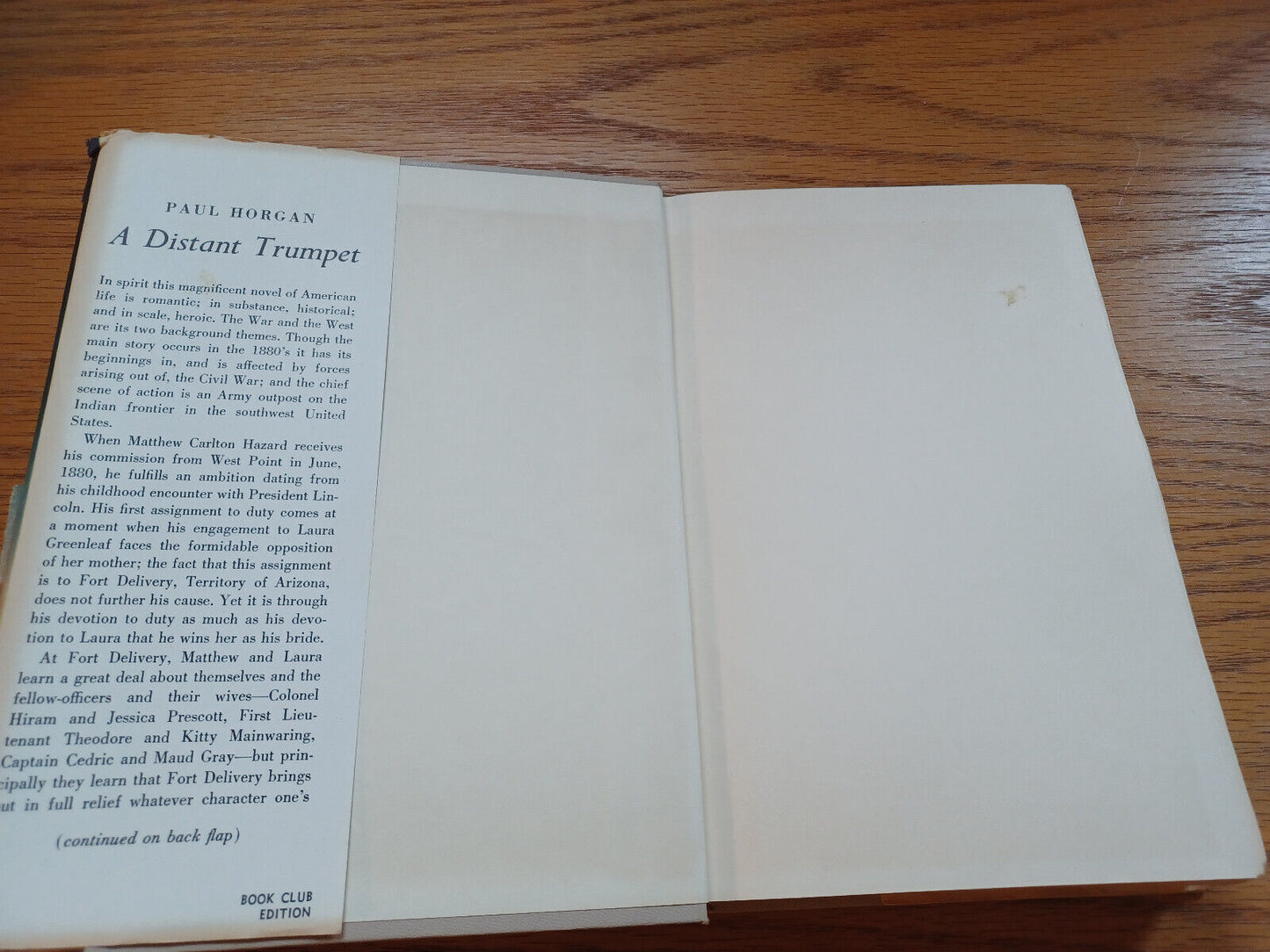A Distant Trumpet by Paul Horgan 1960