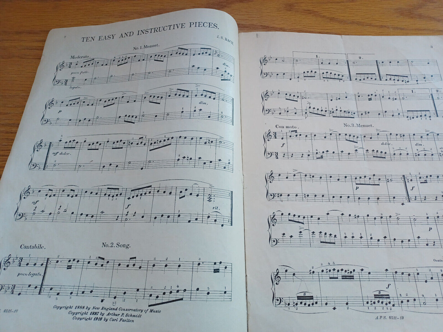 10 Easiest Pieces For The Pianoforte J S Bach 1916 Arthur P Schmidt