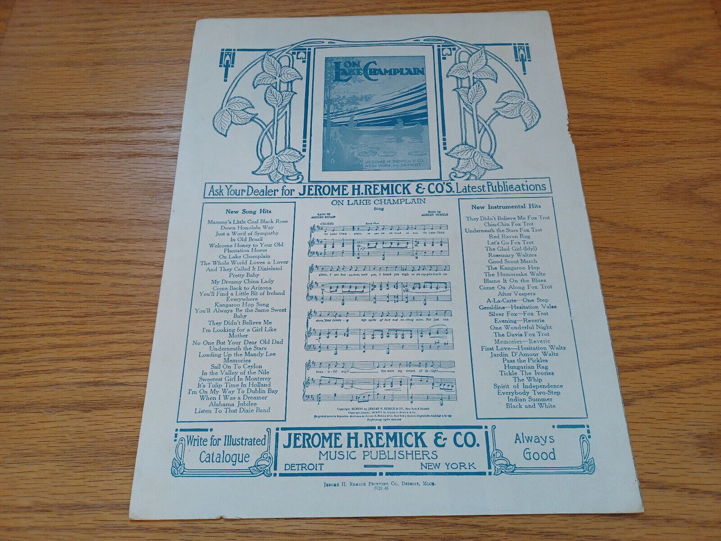 Moonlight Bay Edward Madden Percy Wenrich 1912 Jerome H Remick