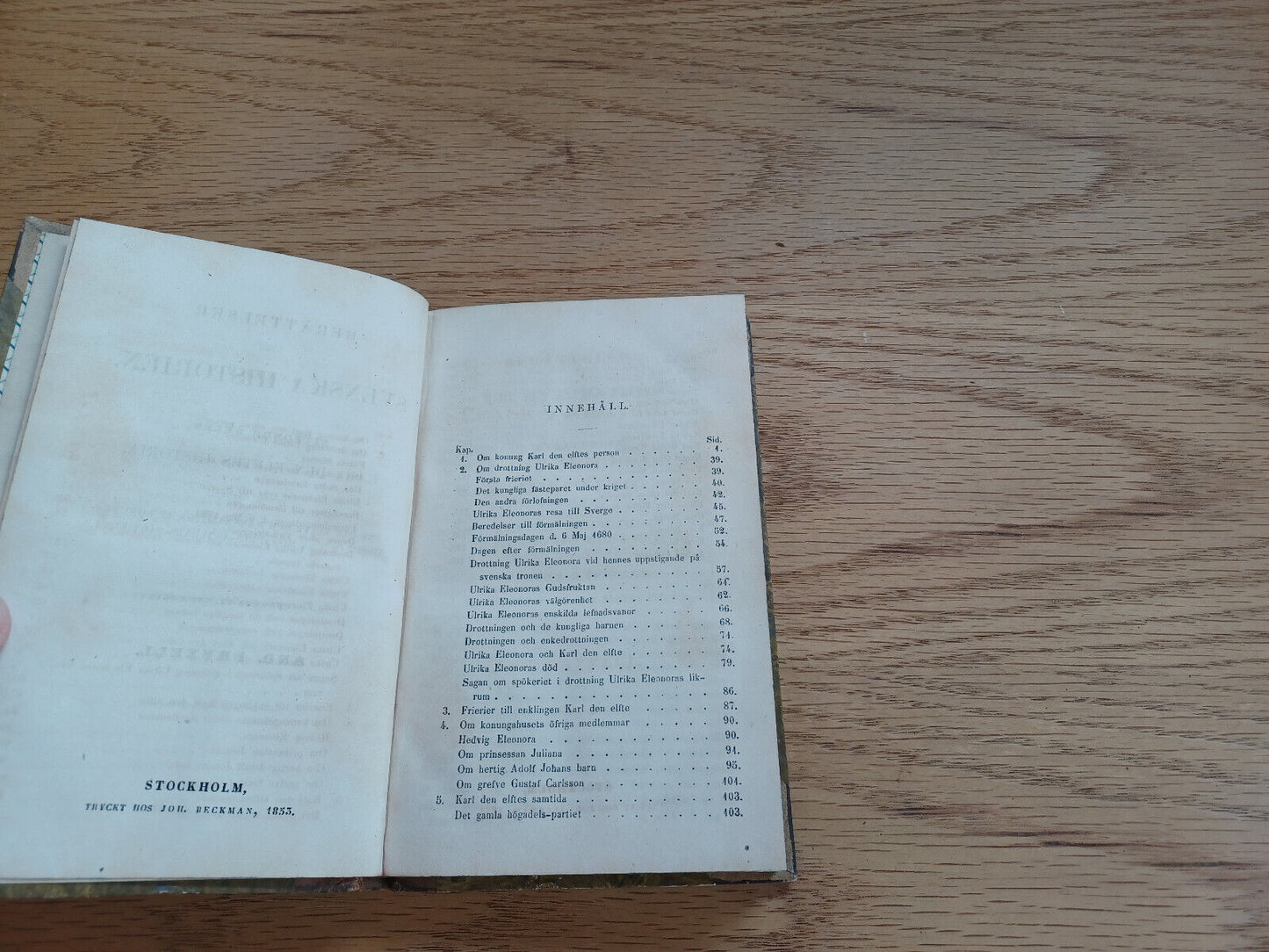 Berattelser Ur Svenska Historien 1853 Nittonde Delen Karl Den Elftes Historia