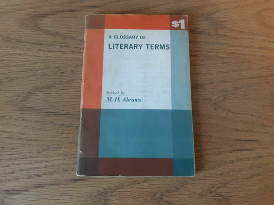 A Glossary of Literary Terms, Revised by M. H. Abrams 1961 Paperback