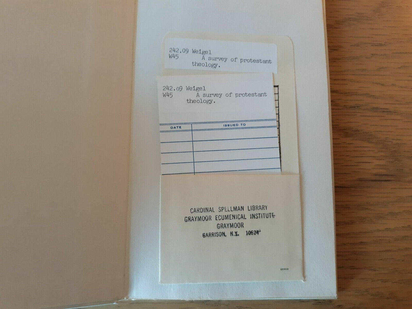 A survey of Protestant theology in our day 1954 by Gustave Weigel