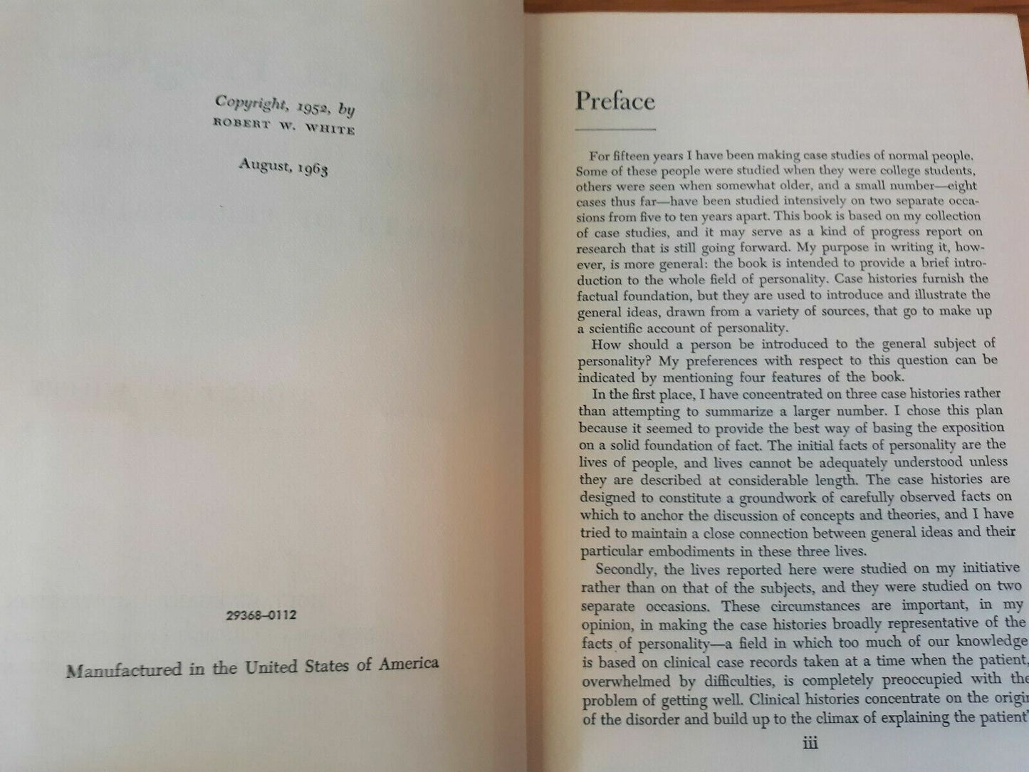 Lives in Progress Hardcover 1963 by Robert W. White (Author)
