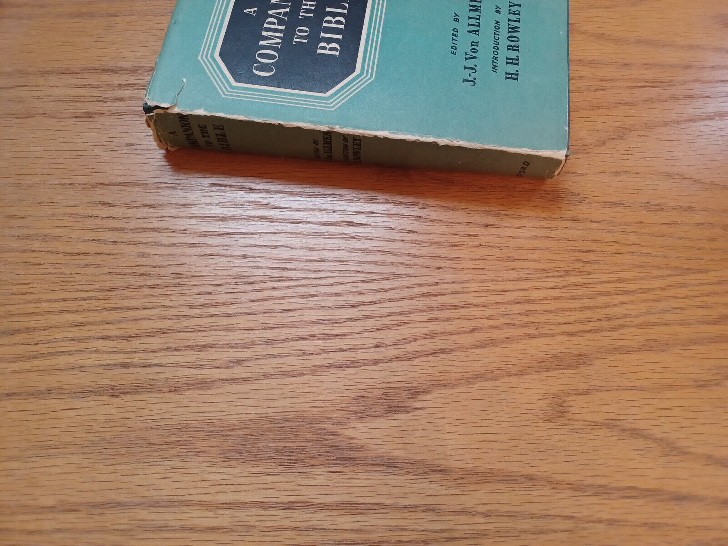 A Companion To The Bible J J Von Allmen 1958 Hardcover Dust Jacket Oxford Univer