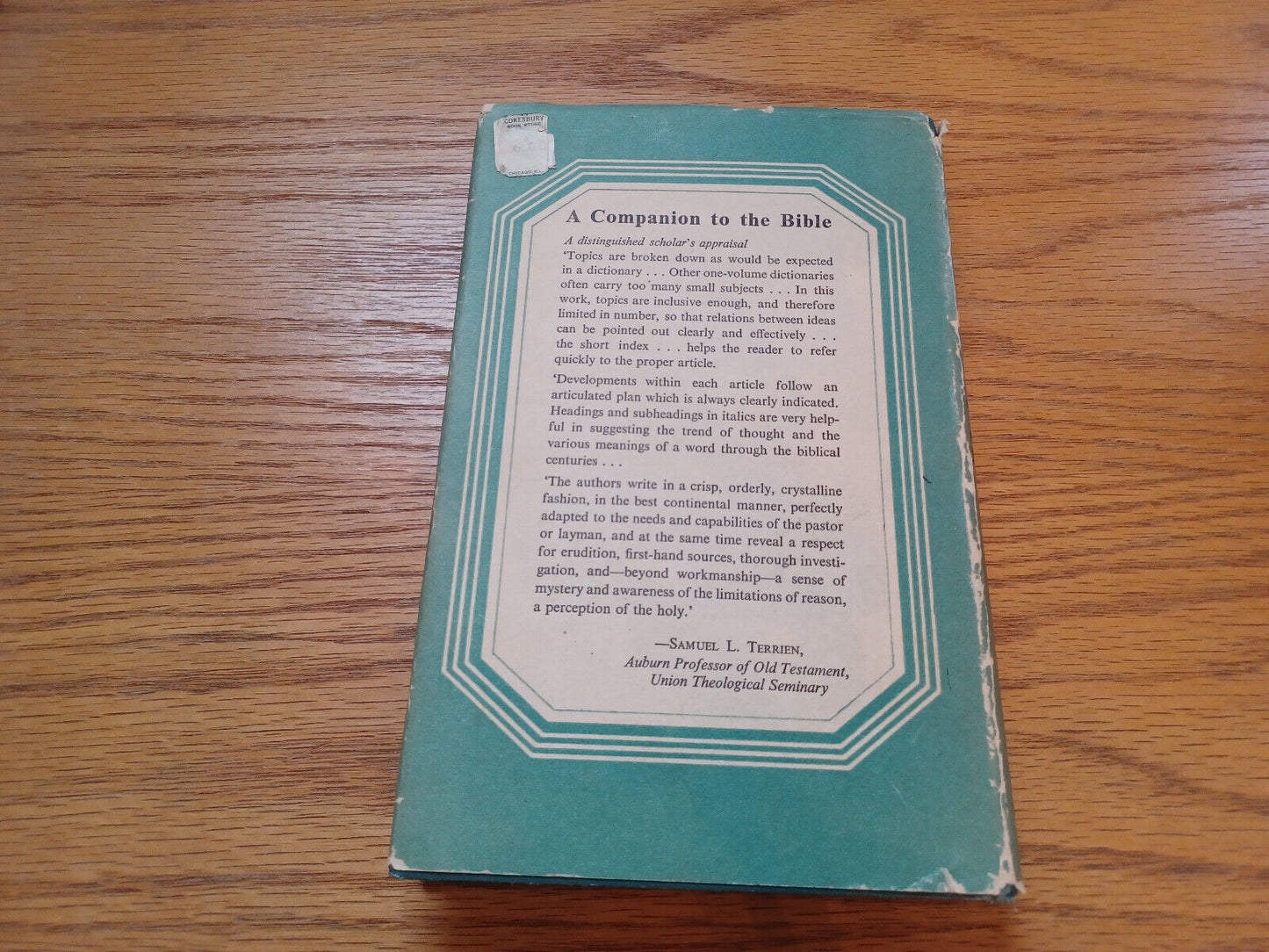 A Companion To The Bible J J Von Allmen 1958 Hardcover Dust Jacket Oxford Univer