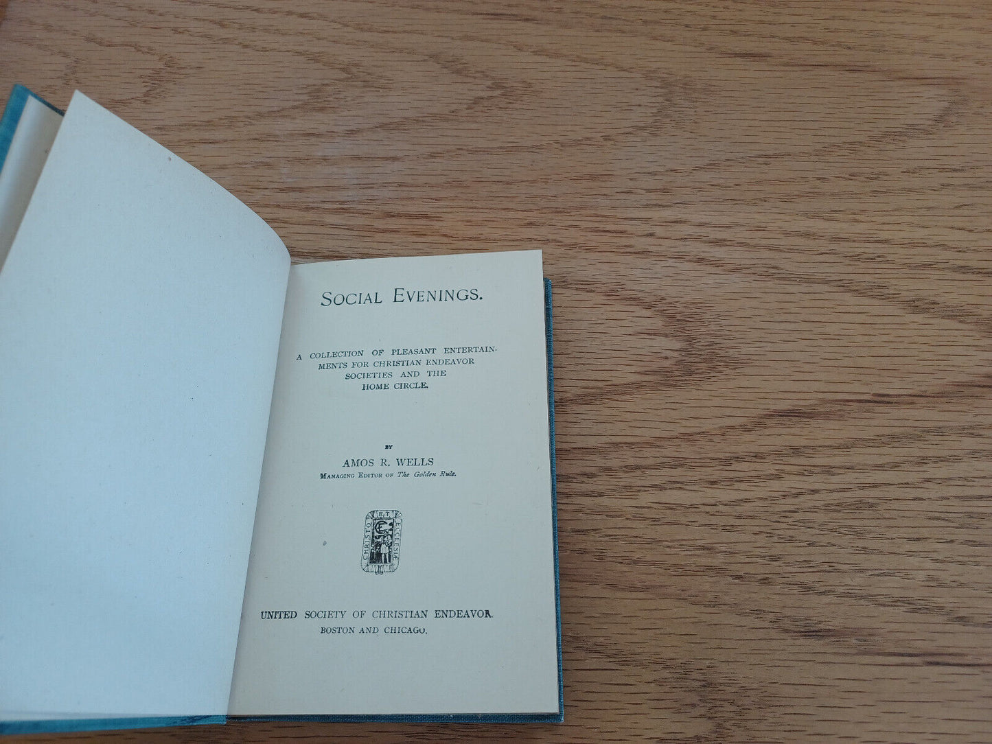 Social Evenings A Collection Of Pleasant Entertainments Amos R Wells 1894