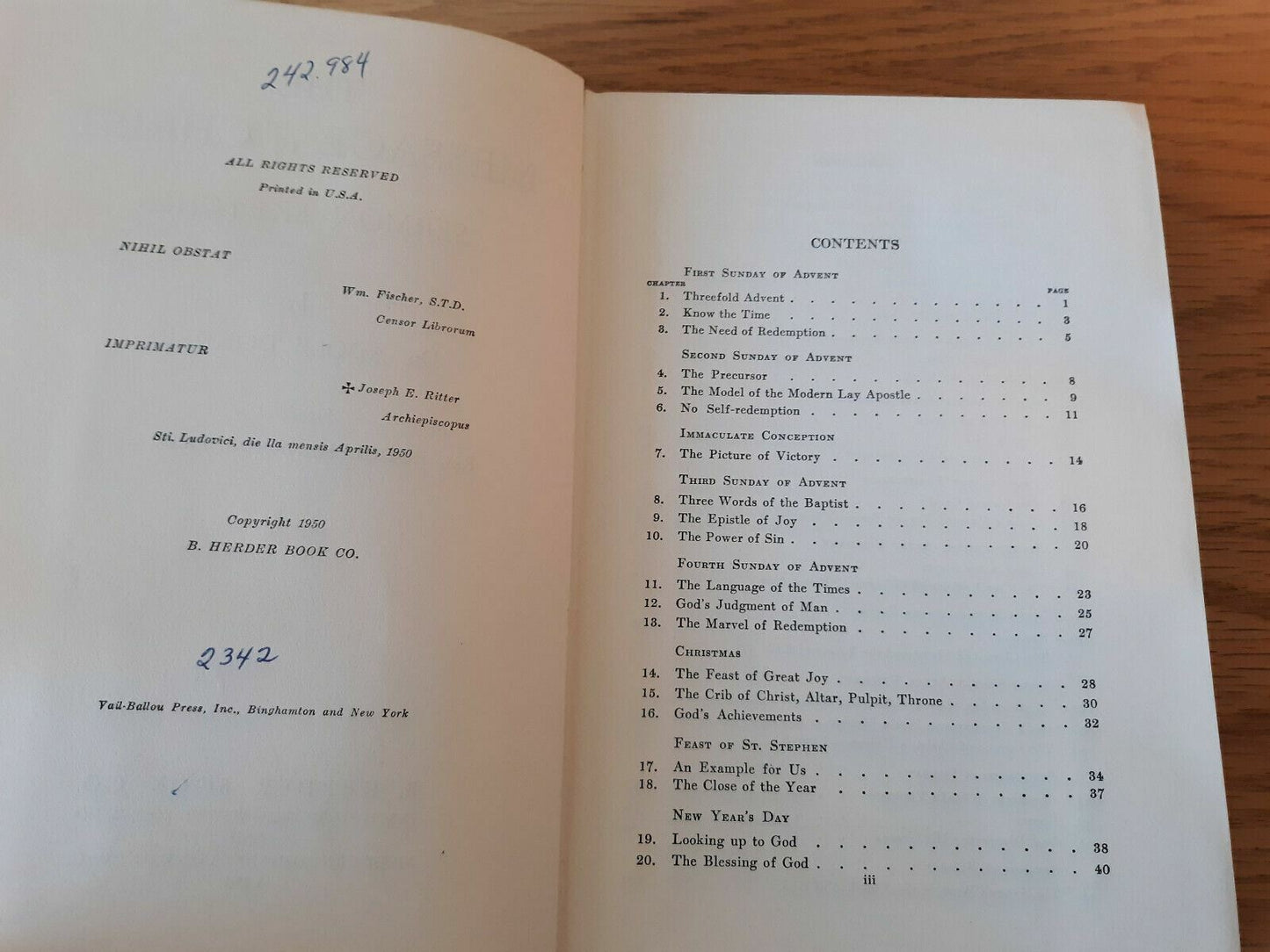 THE MESSAGE OF CHRIST Sermon Sketches Hardcover 1950 Dr. Adolf Donders