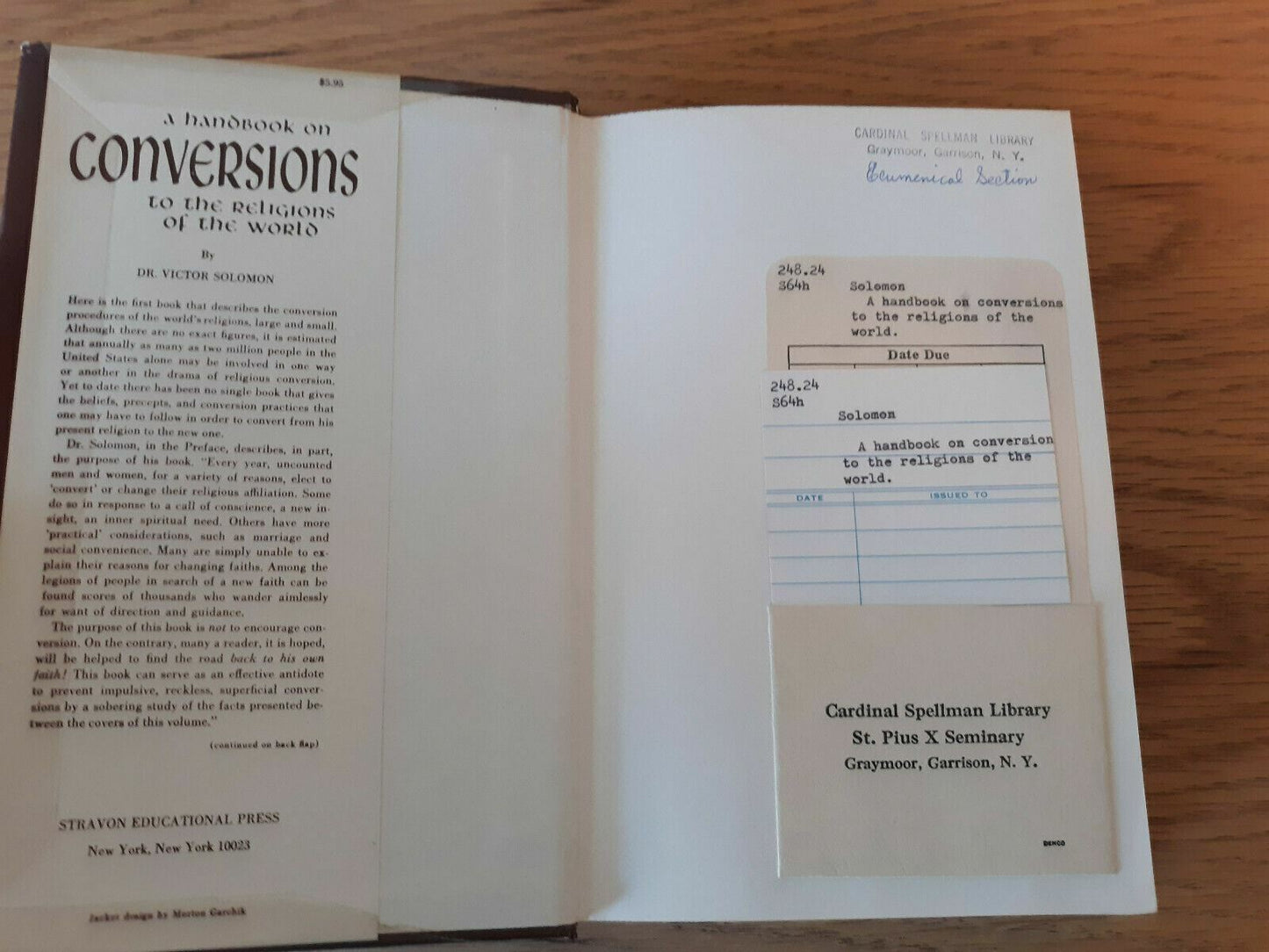 A handbook on conversions to the religions of the world 1965 Victor M Solomon