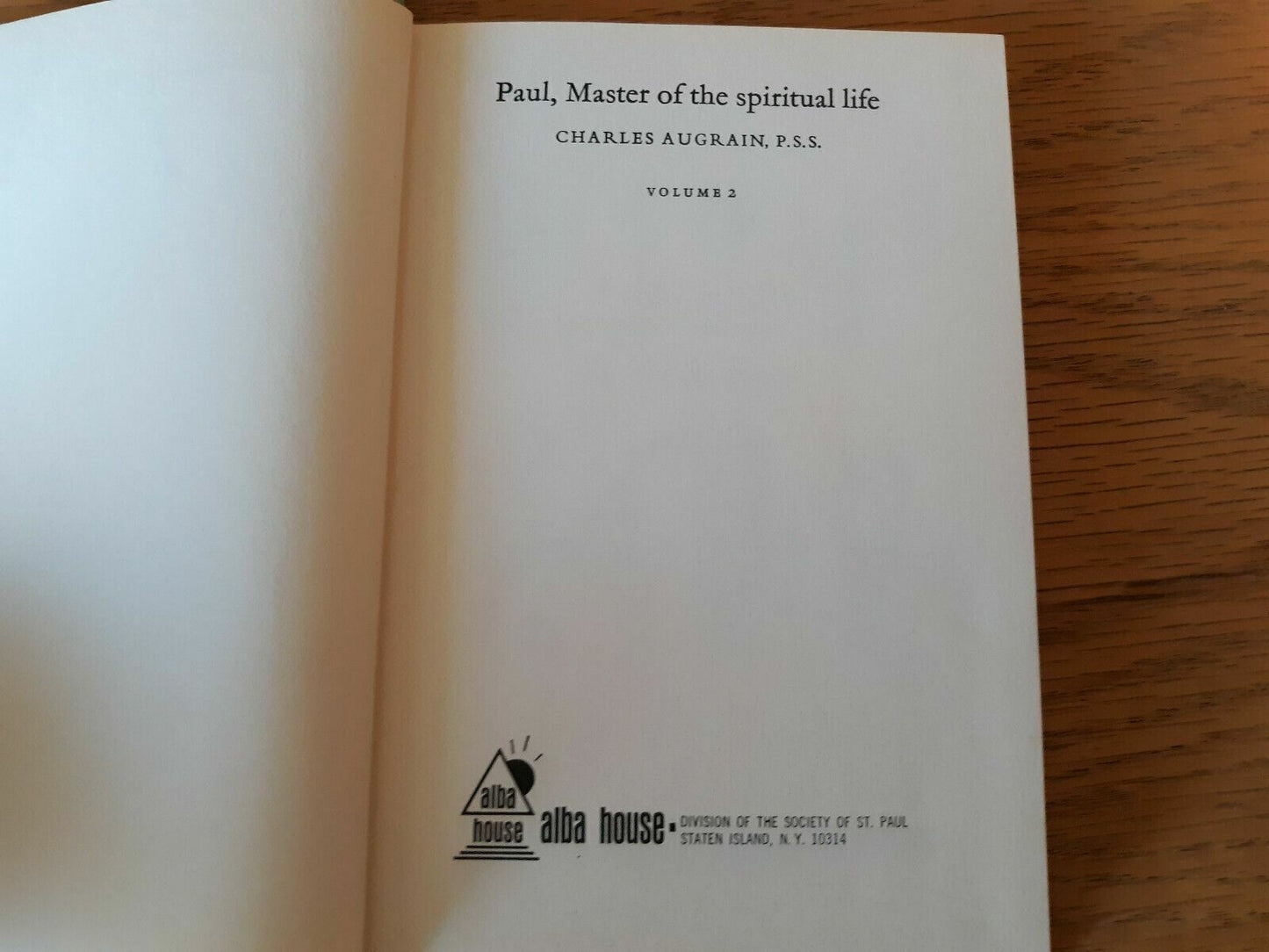 Paul, Master of the Spiritual Life Volume 2 1968 Charles Augrain