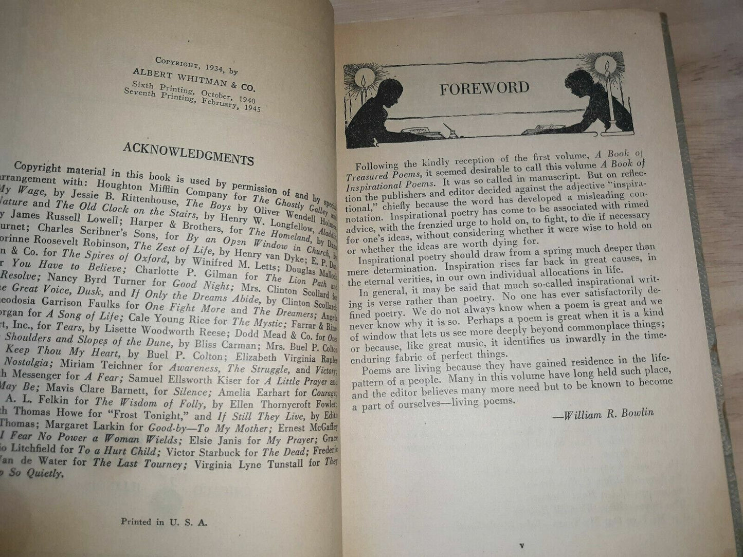 A Book of Living Poems Paperback – 1945 by William R. Bowlin (Editor)