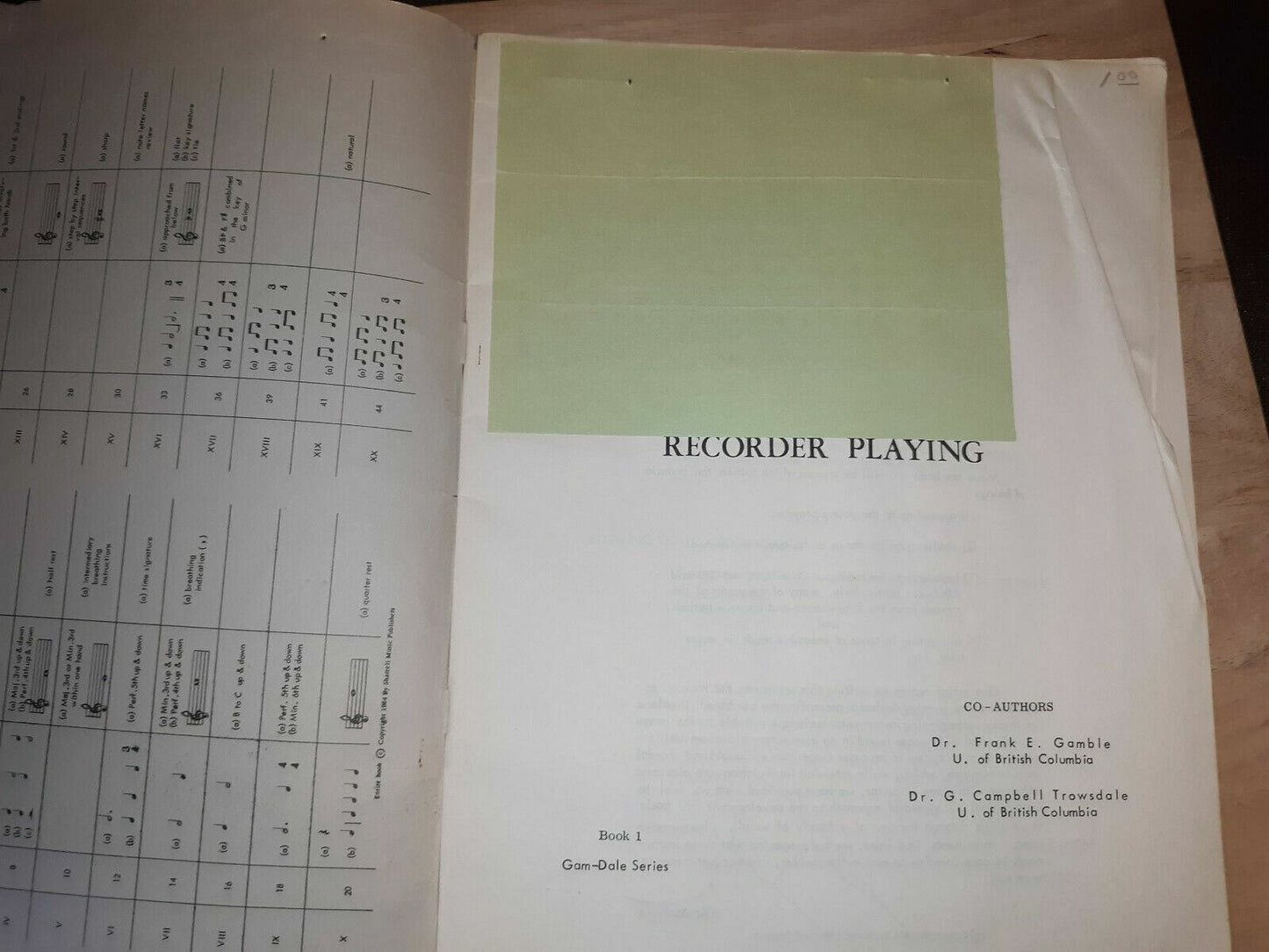 Fundamentals of Recorder Playing: Book One, Soprano Paperback – 1964