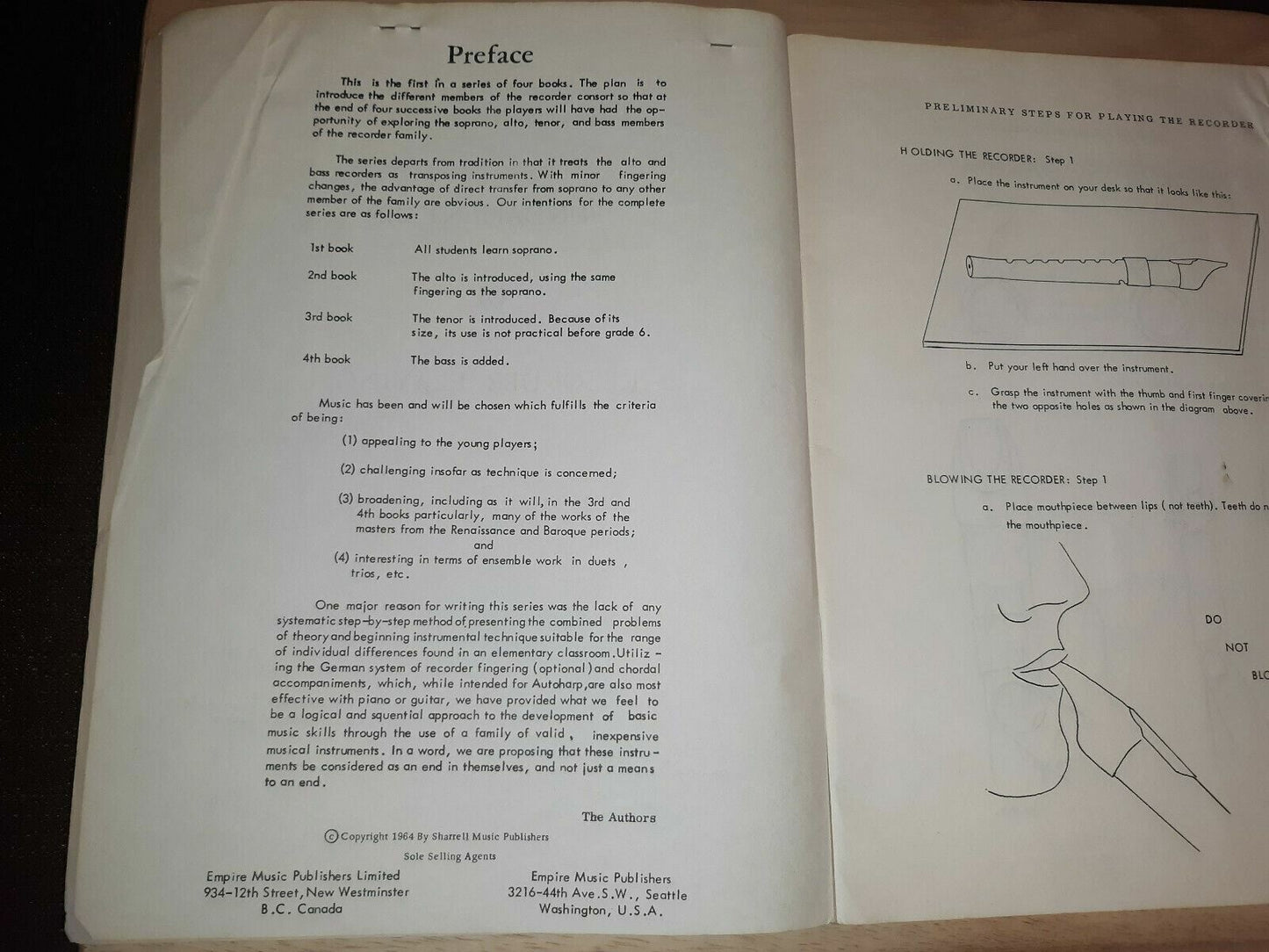Fundamentals of Recorder Playing: Book One, Soprano Paperback – 1964