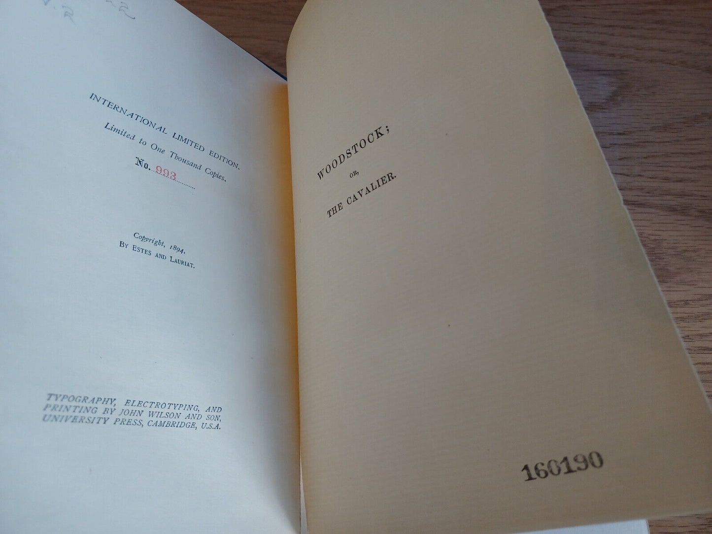 Woodstock Or The Cavalier Vol Ii Sir Walter Scott 1894 International Limited Ed
