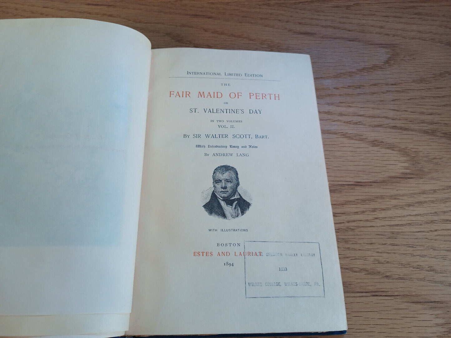 The Fair Maid Of Perth Vol Ii Sir Walter Scott 1894 International Limited Ed
