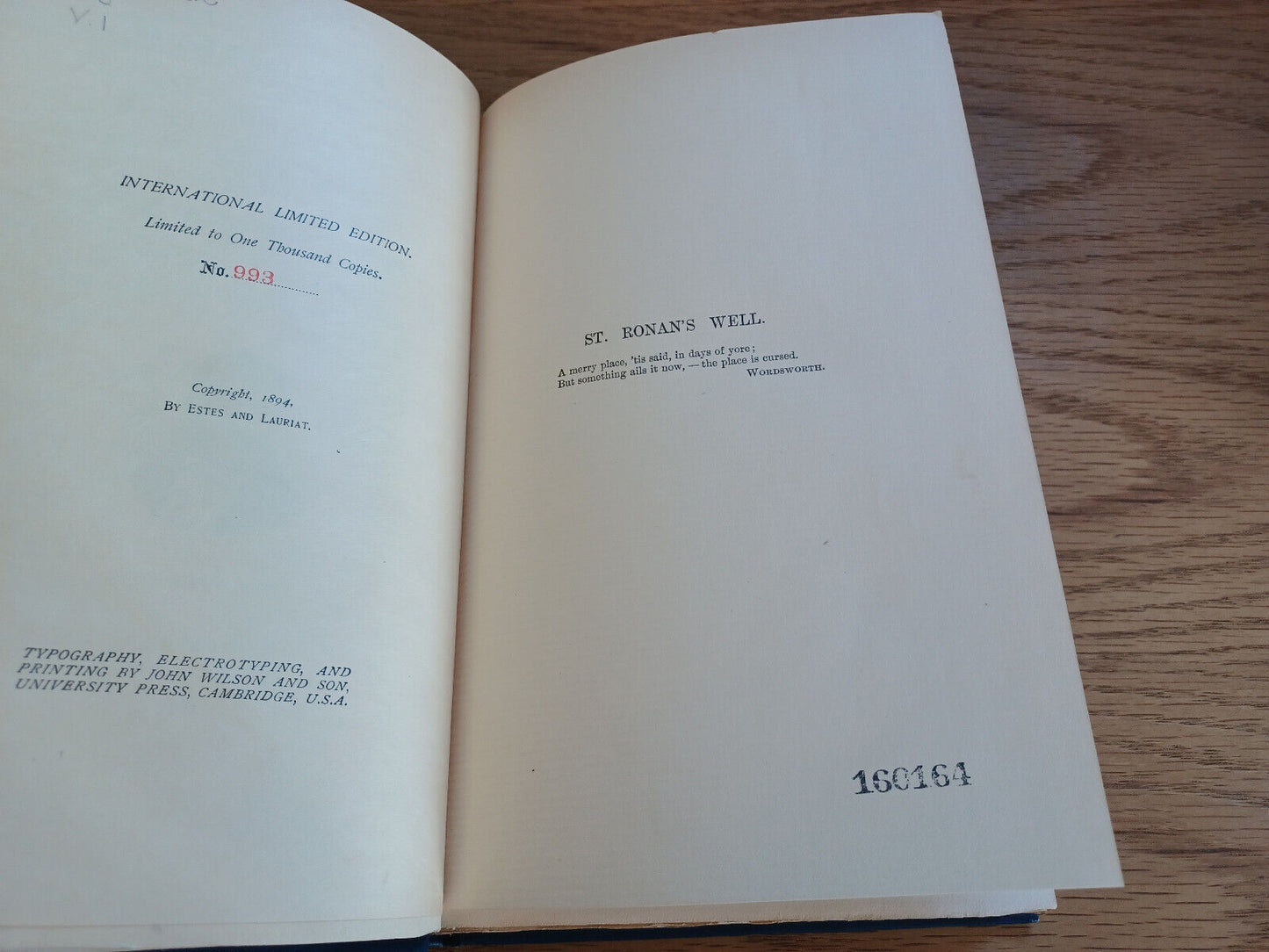 St Ronan'S Well Vol I Sir Walter Scott 1894 International Limited Ed