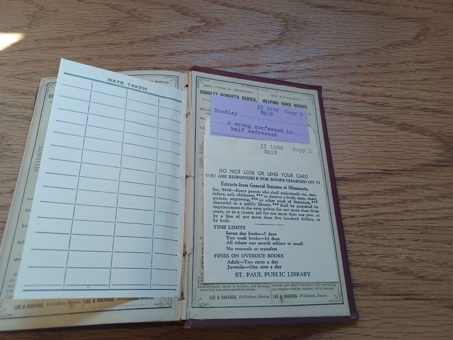 A Wrong Confessed Is Half Redressed Mrs Bradley 1871