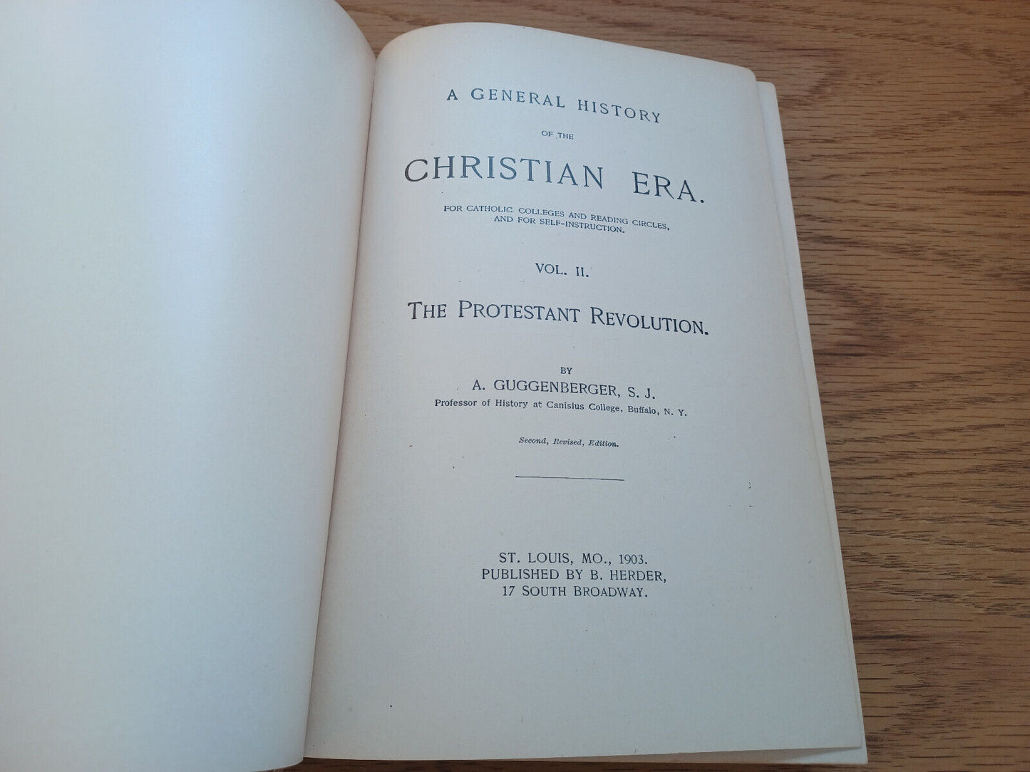 A General History Of The Christian Era Vol Ii A Guggenberger 1903