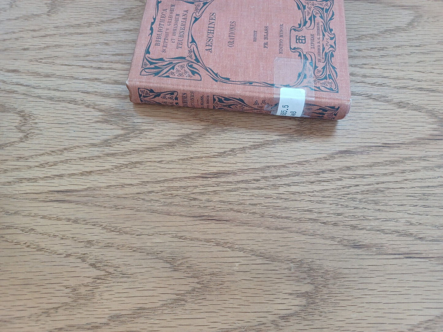 Aeschinis Orationes Post Fr Frankium Fridericus Blass 1896