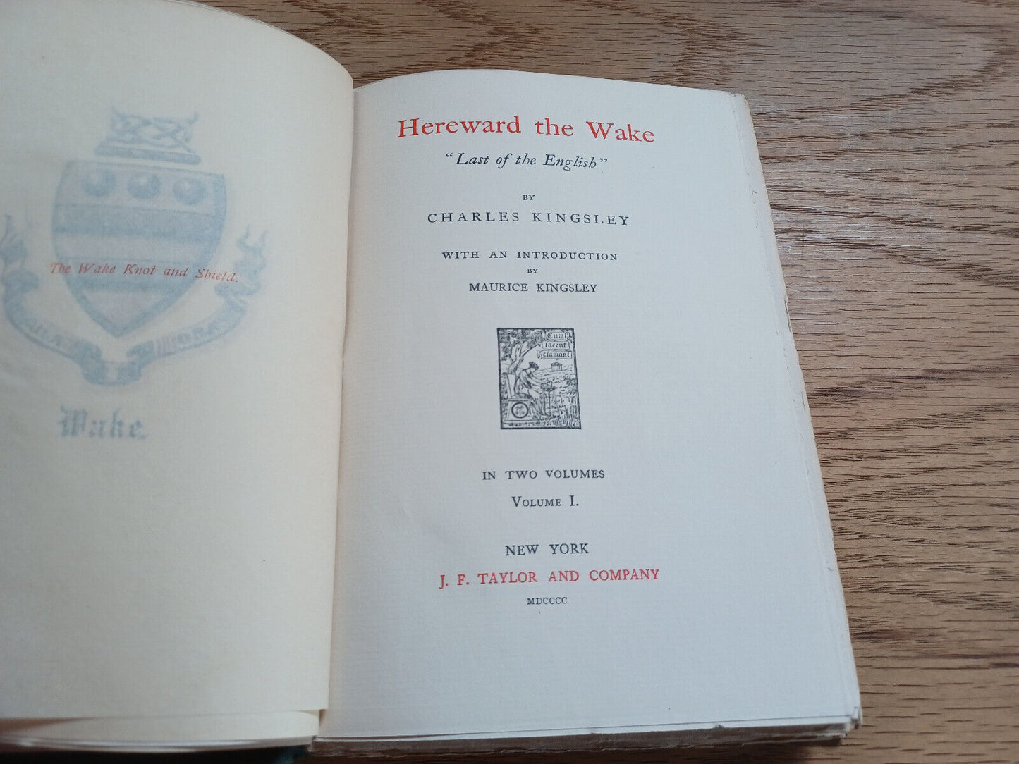 Hereward The Wake Charles Kingsley Vol I 1900 Chester Ed