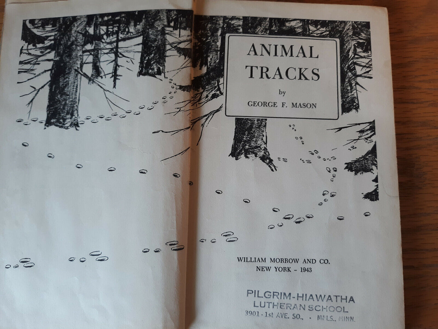 Animal Tracks George Mason 1943 Hardcover William Morrow