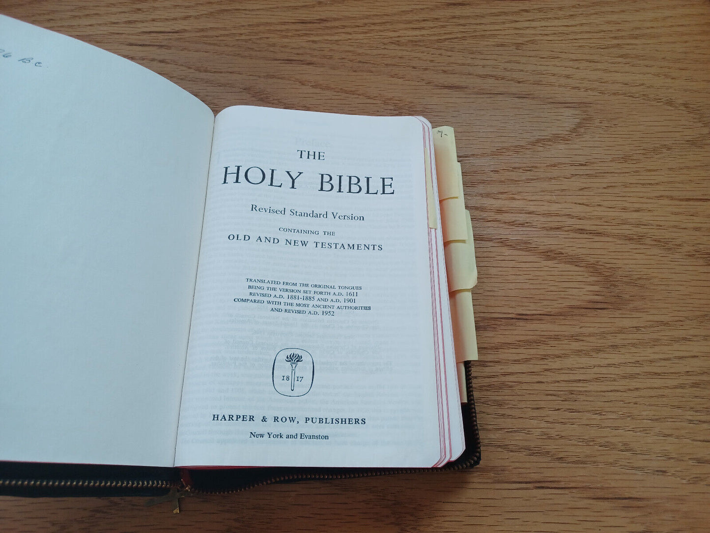 Holy Bible Revised Standard Version 1952 Concordance Helps Red Letter Zipper