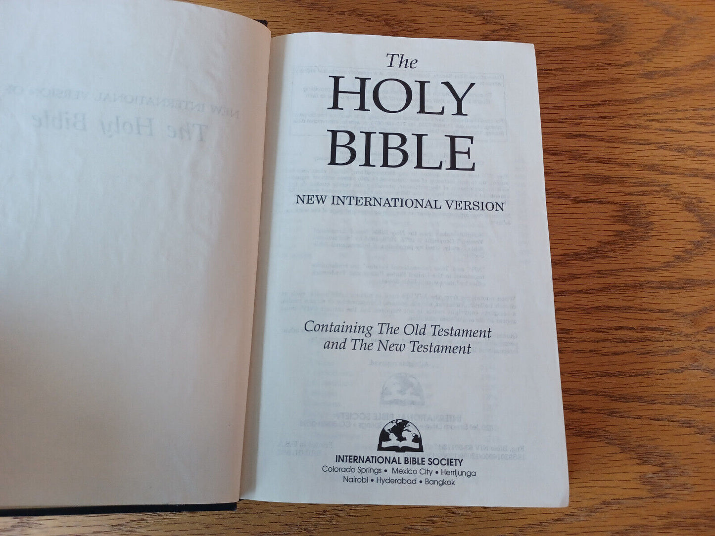 Holy Bible New International Version Hardcover International Bible Society 1984A