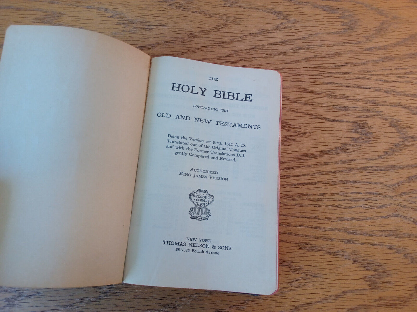 Holy Bible Pronouncing Authorized King James Version Thomas Nelson & Sons