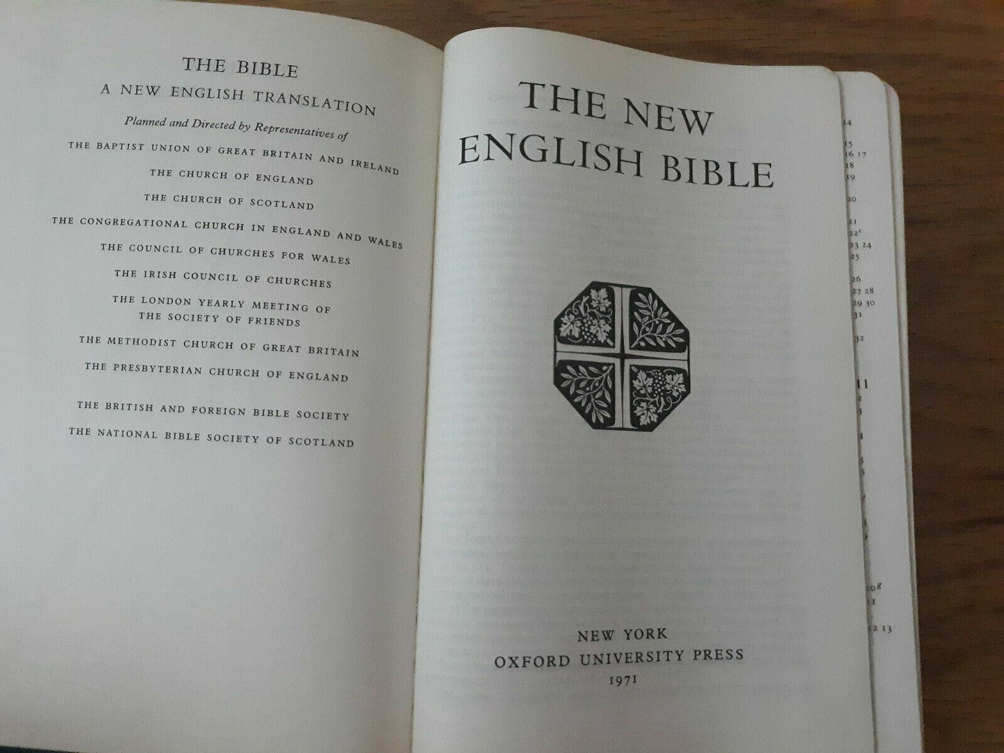 The New English Bible 1971 Oxford Leather Black