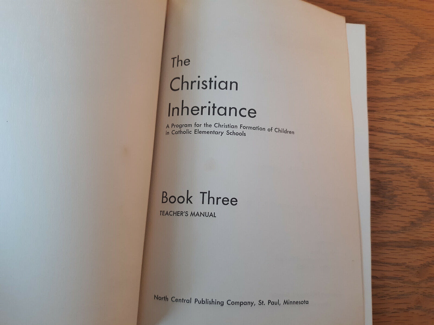 The Christian Inheritance Book Three Teacher's Manual 1963 Paperback