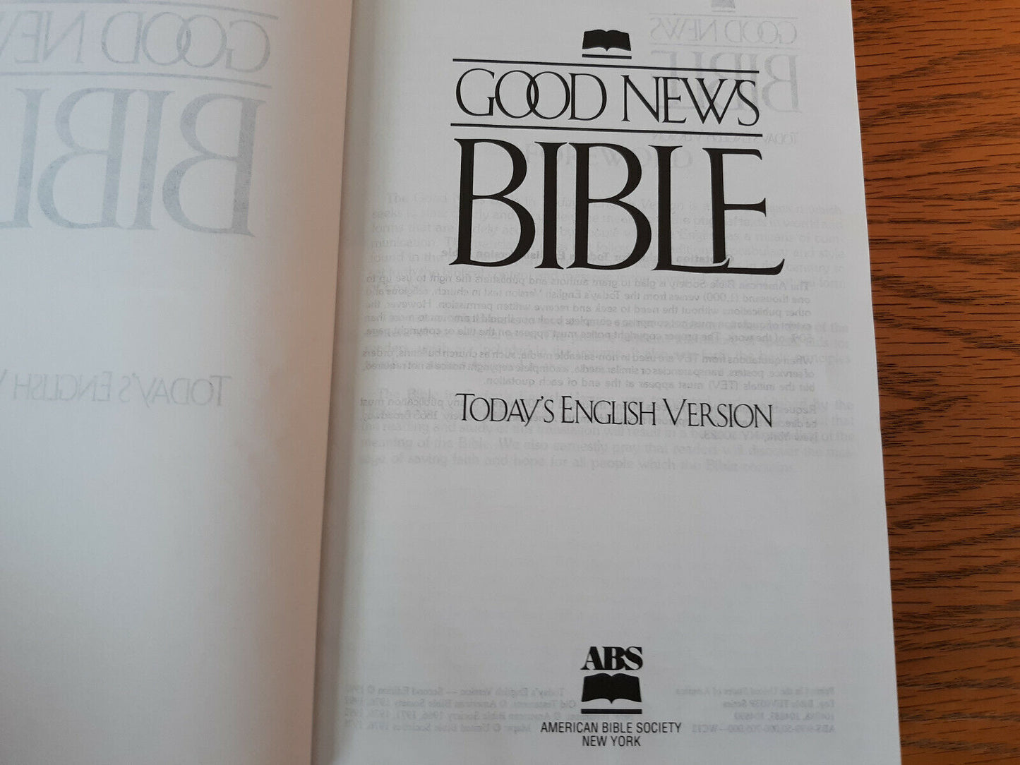 Good News Bible Todays English Version 1992 American Bible Society Hardcover 2nd