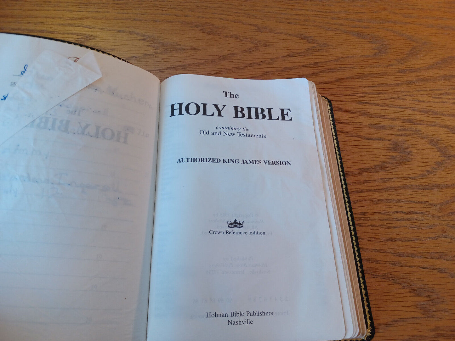 Holy Bible King James Version Concordance Red Letter Holman 1985 Crown Reference
