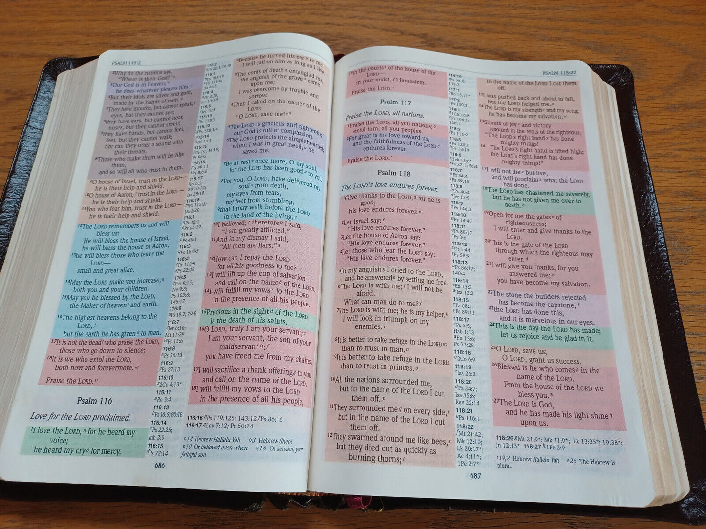Holy Bible New International Version Rainbow Study Bible 1992 Bold Line Genuine