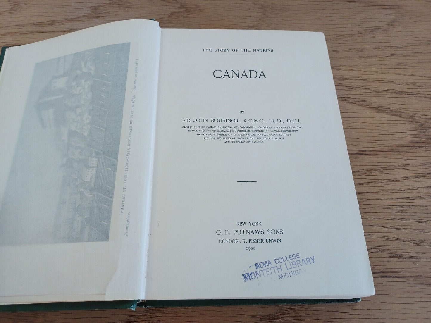 The Story Of The Nations Canada By John Bourinot 1900