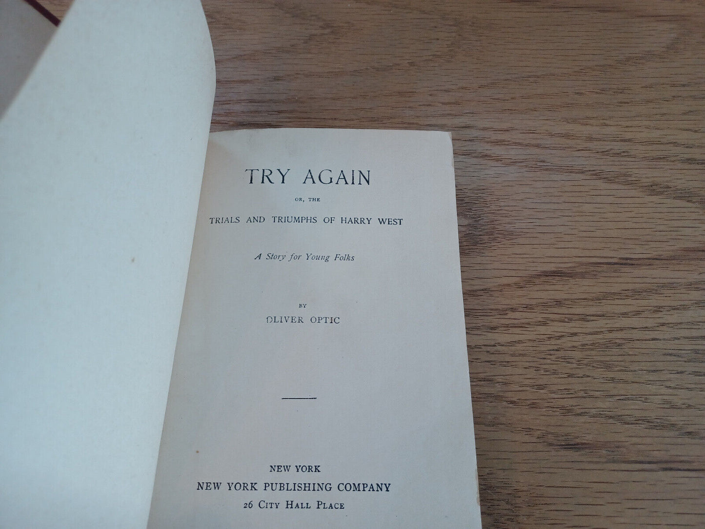 Try Again Trials And Triumphs Of Harry West Oliver Optic 1885