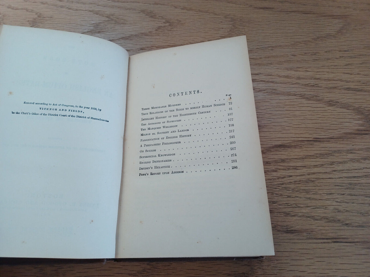 The Note Book Of An English Opium Eater By Thomas De Quincey 1873