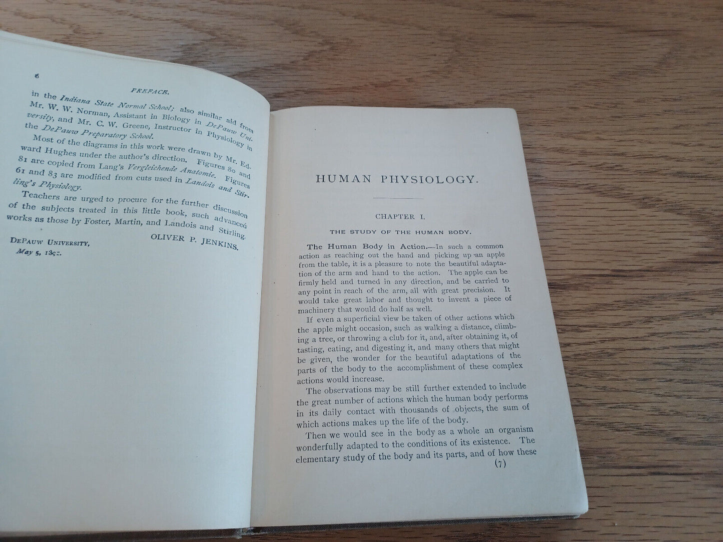 Advanced Lessons In Human Physiology By Oliver P Jenkins 1896