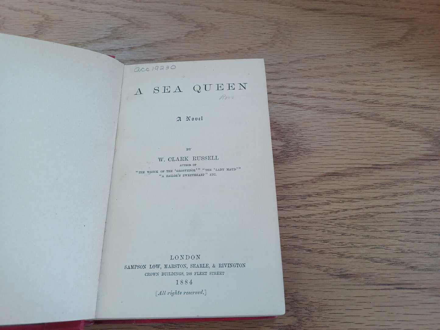 A Sea Queen A Novel W Clark Russell 1884