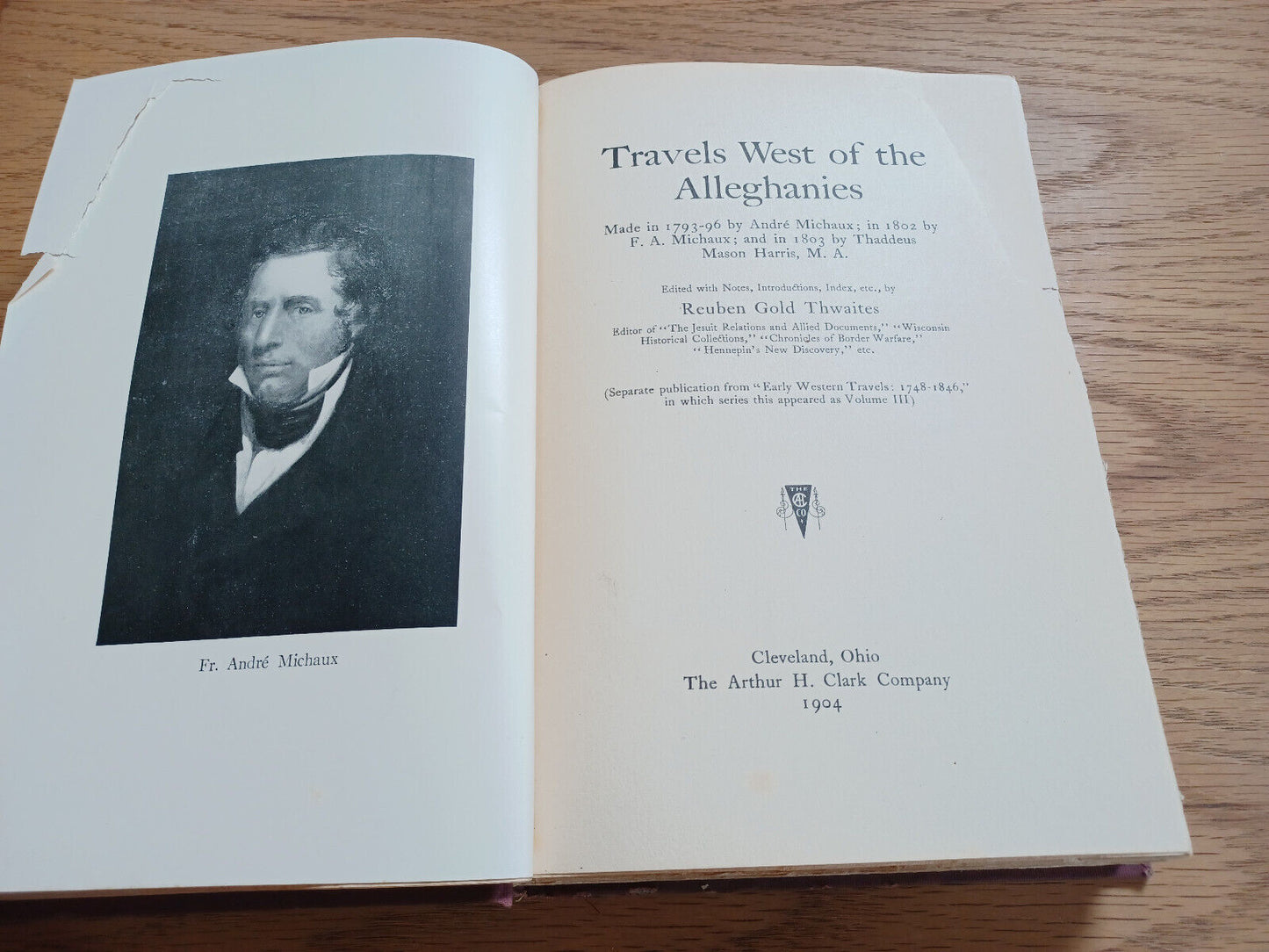 Travels West Of The Alleghanies Reuben Gold Thwaites 1904