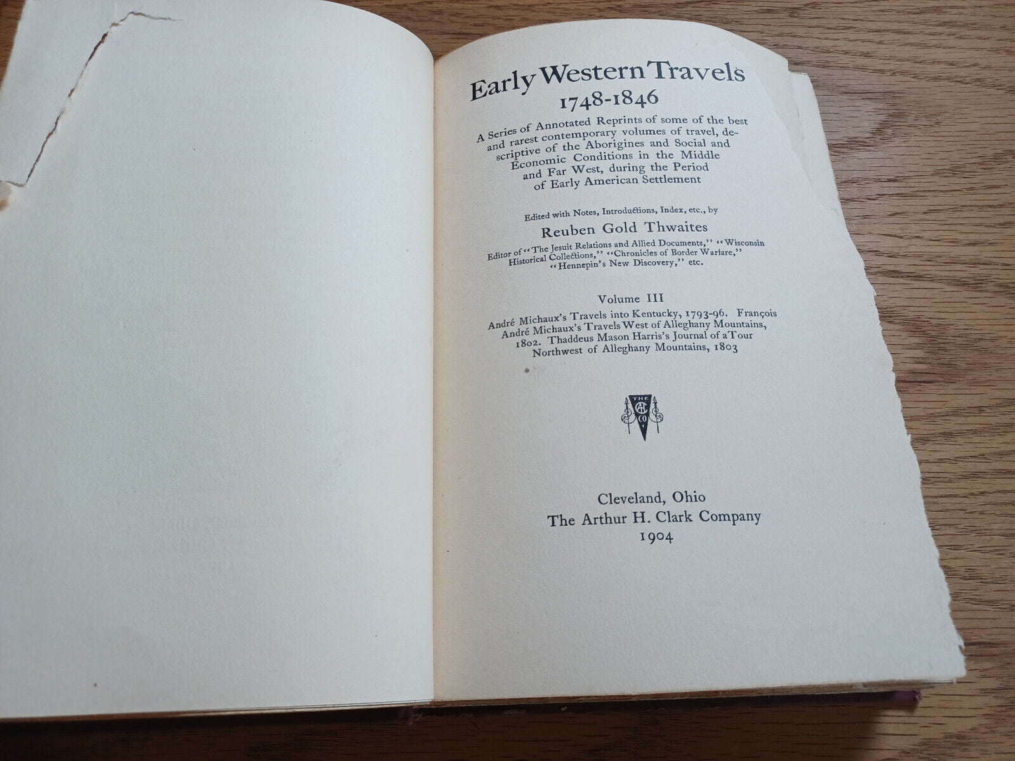 Travels West Of The Alleghanies Reuben Gold Thwaites 1904