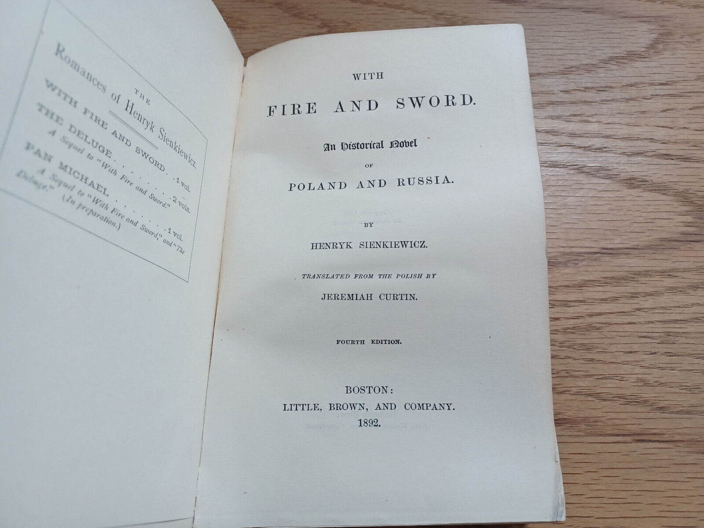 With Fire And Sword Historical Novel Poland And Russia Henryk Sienkiewicz 1892