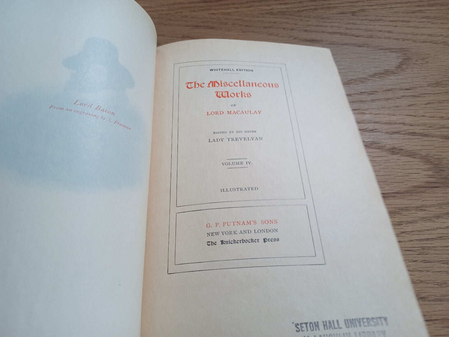 The Miscellaneous Works Of Lord Macaulay Whitehall Ed Vol Iv