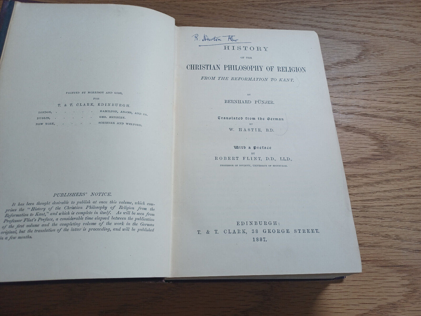 History Of The Christian Philosophy Of Religion By Bernhard Punjer 1887