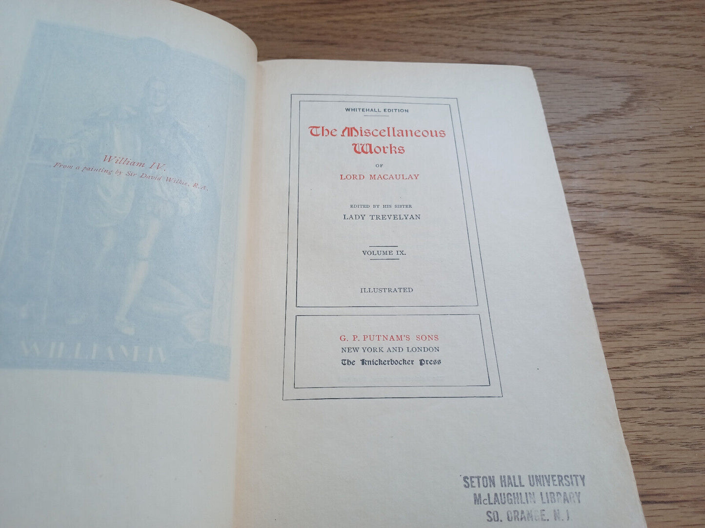 The Miscellaneous Works Of Lord Macaulay Whitehall Ed Vol Ix