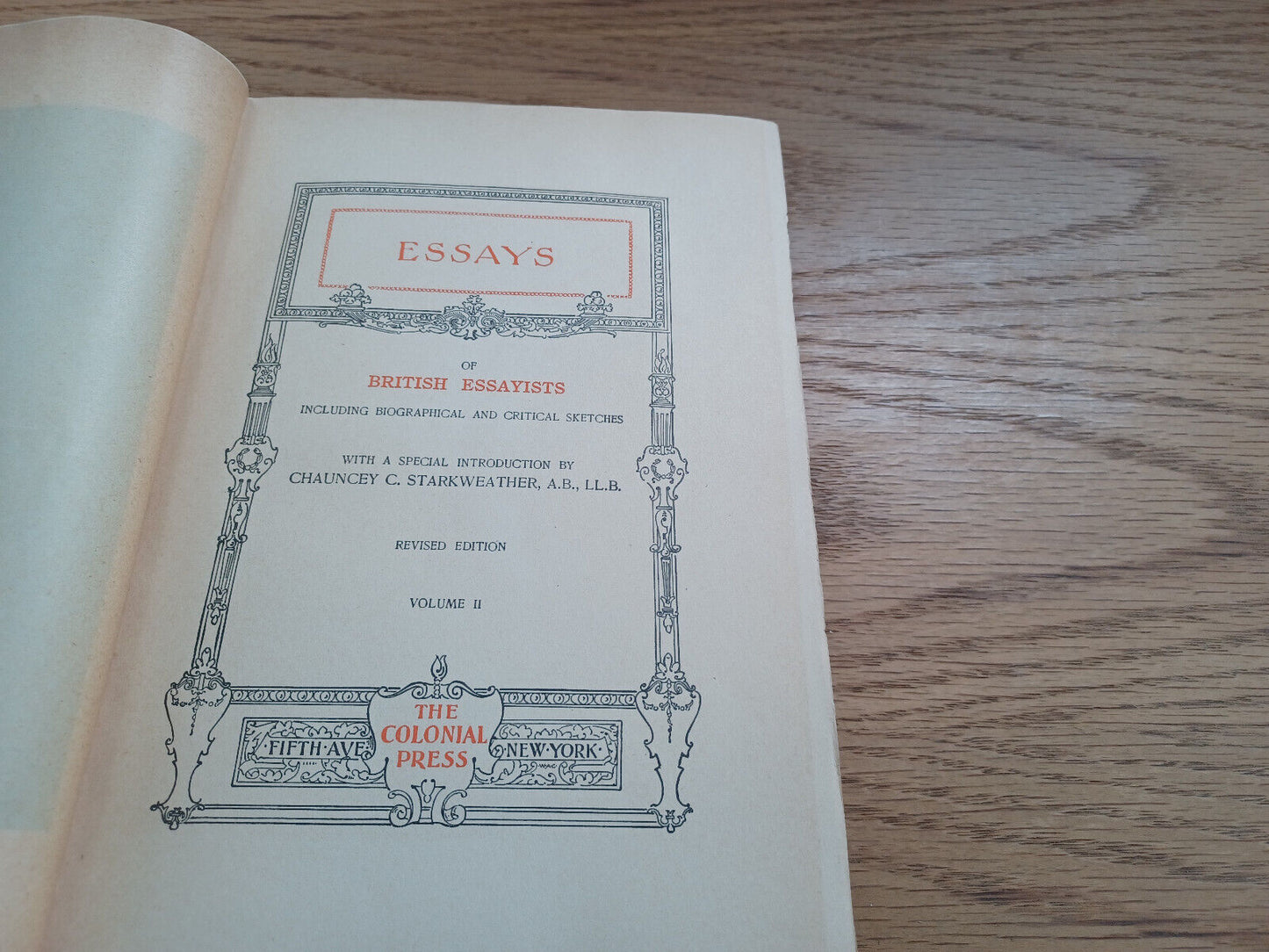 Essays Of British Essayists Volume Ii Colonial Press 1900