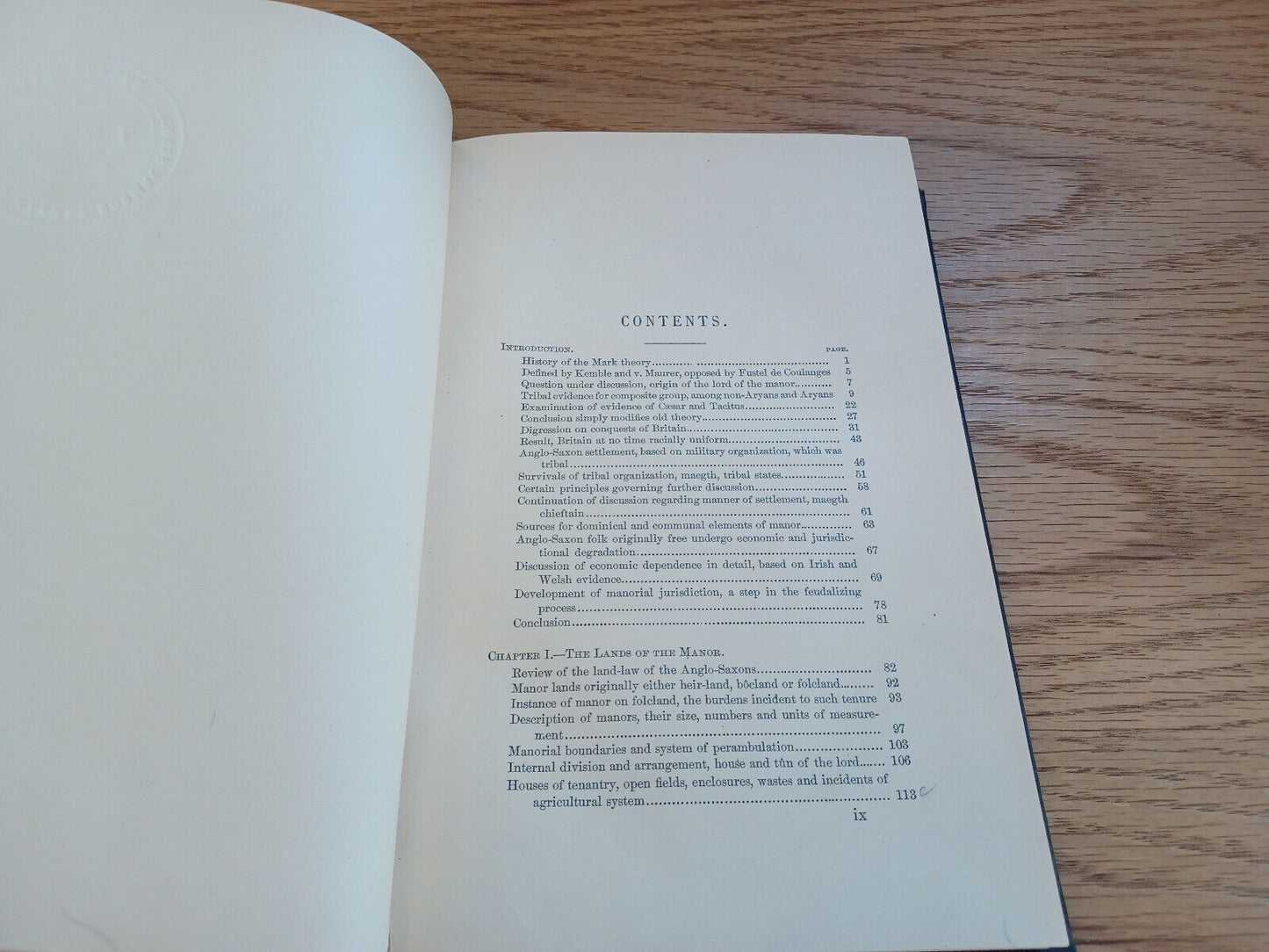 The Old English Manor A Study In English Economic History 1892