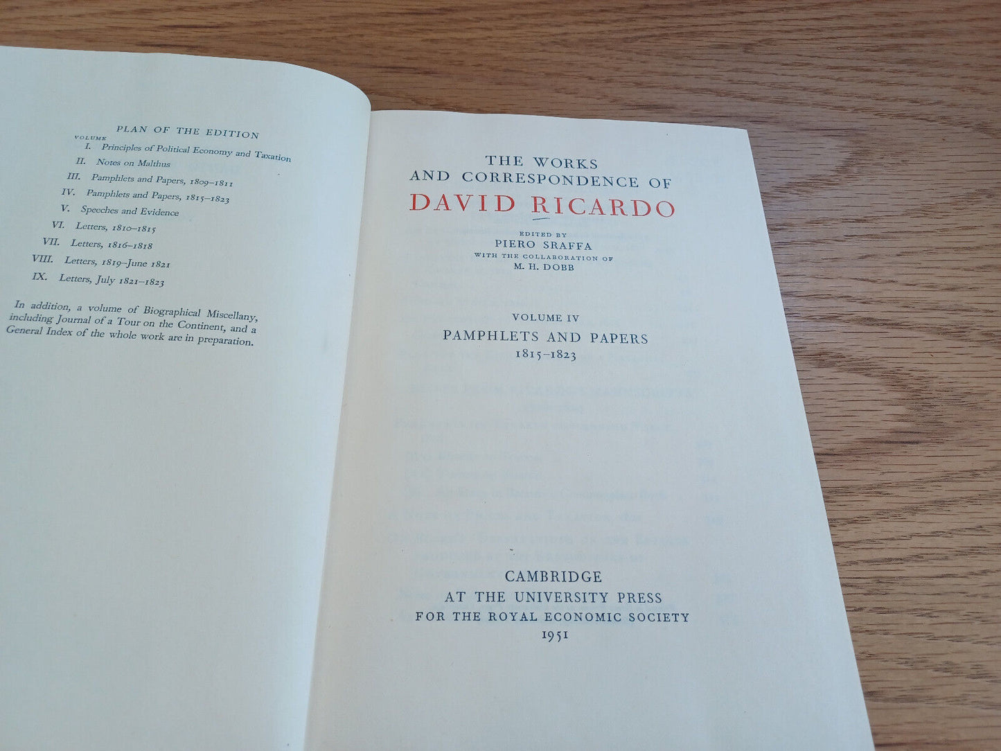 The Works And Correspondence Of David Ricardo Volume Iv 1951