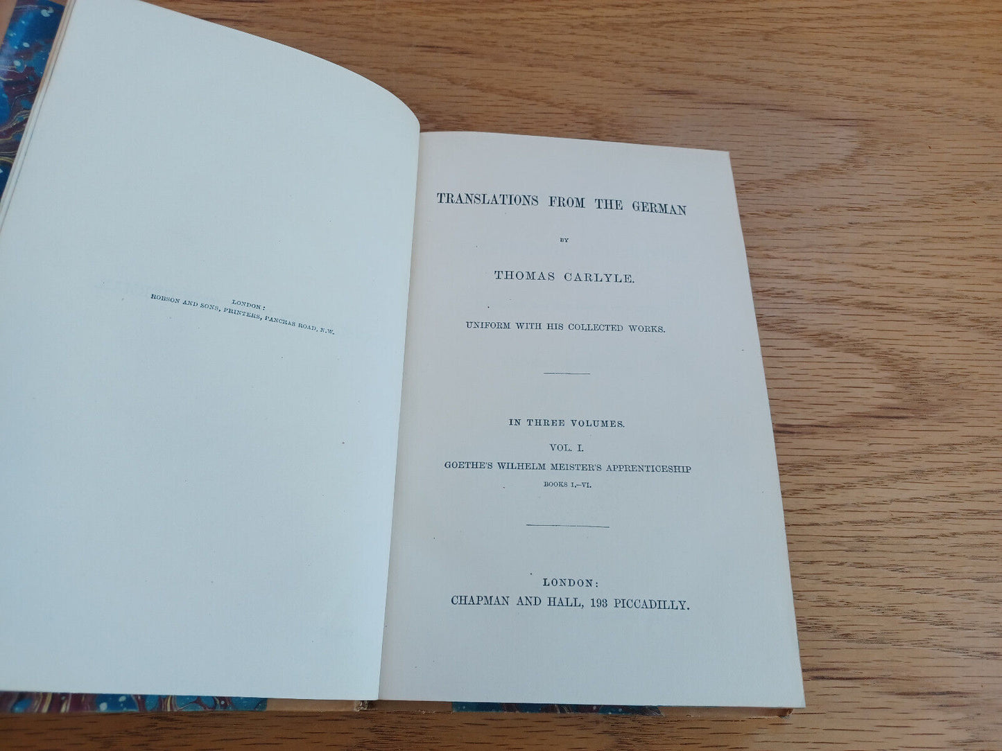 Translations From The German Thomas Carlyle Vol I 1870